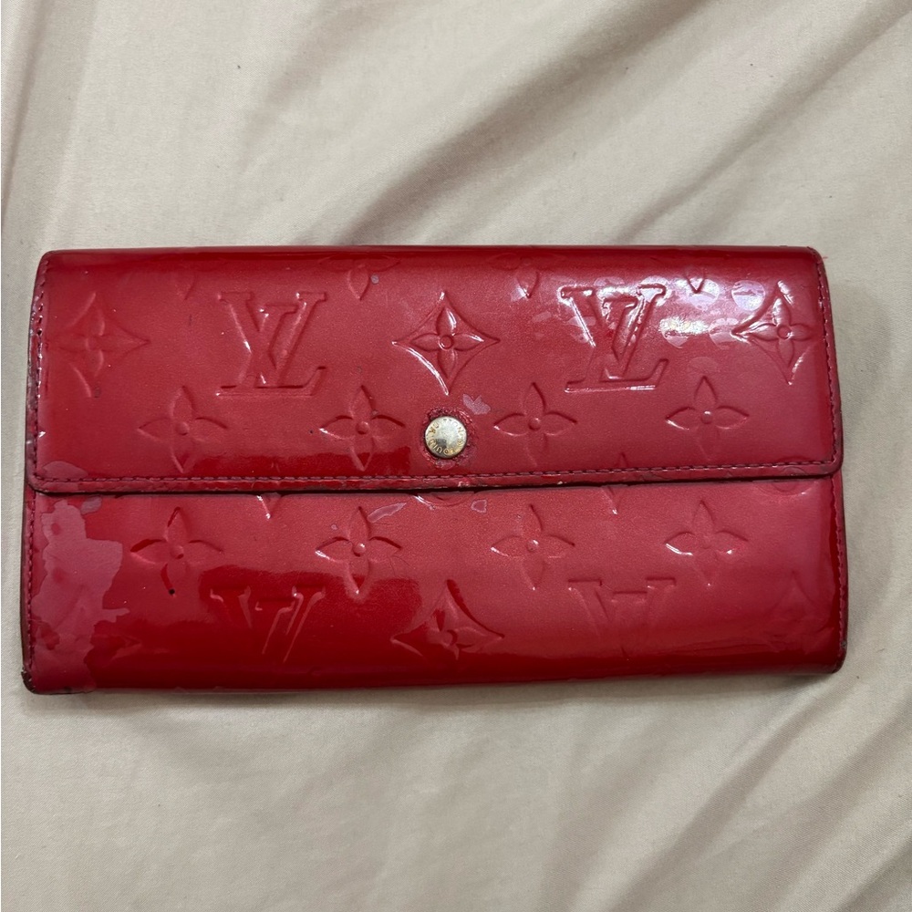 Louis Vuitton Red Vernis Women's Wallet